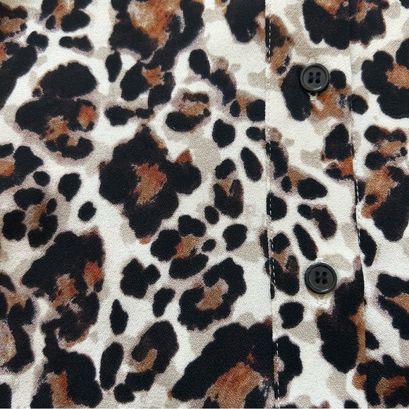 Rachel Roy Leopard Blouse Jacket Shirt Top Cropped NWT Brown Size Extra Large XL - Picture 8 of 11